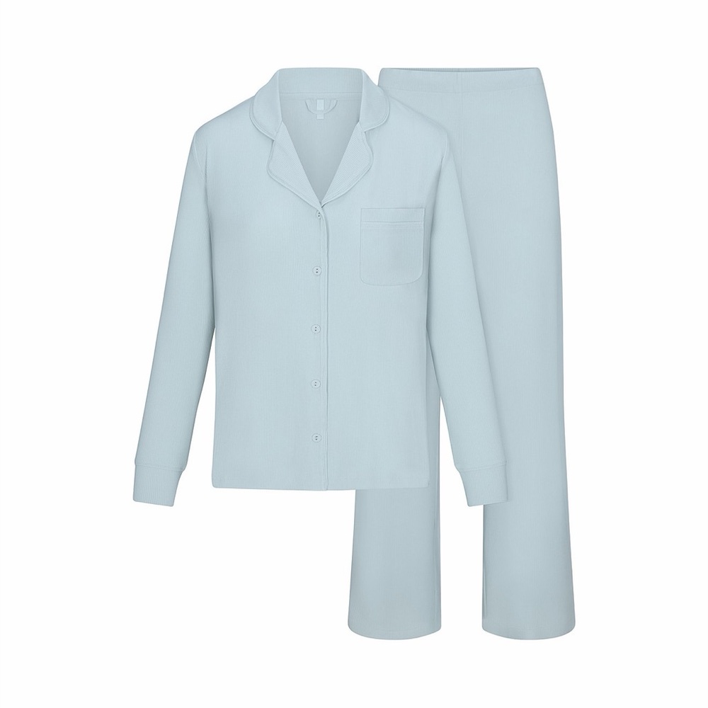 SKIMS Light Blue Pajama Set - Size Small